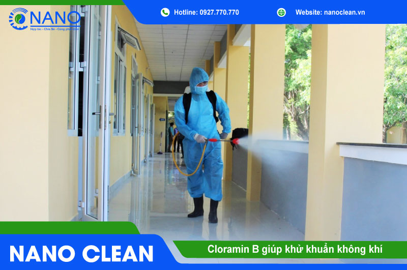 Cloramin B giúp khử khuẩn không khí