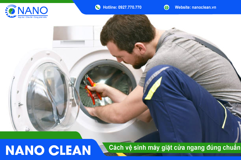 Cach ve sinh may giat cua ngang dung chuan