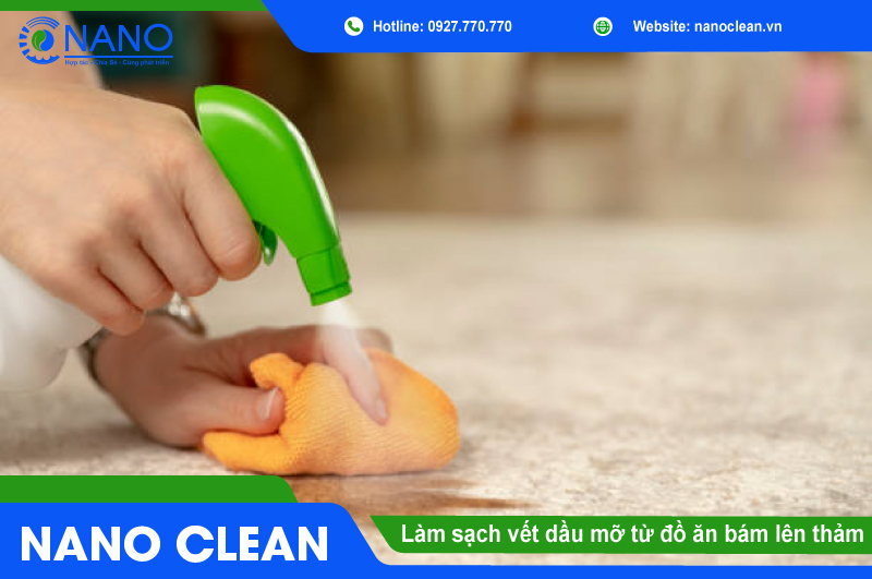 Lam sach vet dau mo tu do an bam len tham