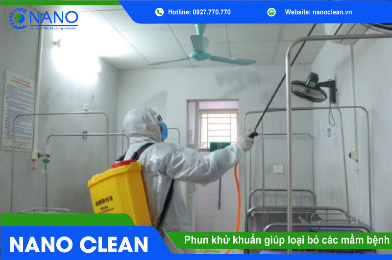 Phun khử khuẩn giúp loại bỏ các mầm bệnh