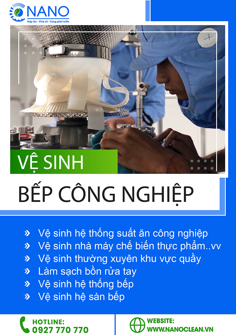 ve sinh bep cong nghiep