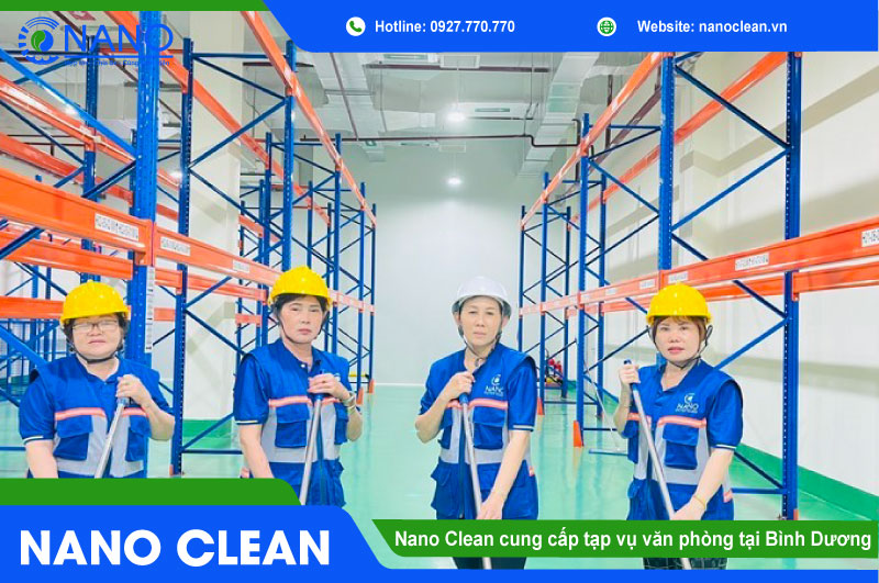 Nano Clean cung cấp tạp vụ văn phòng tại Bình Dương