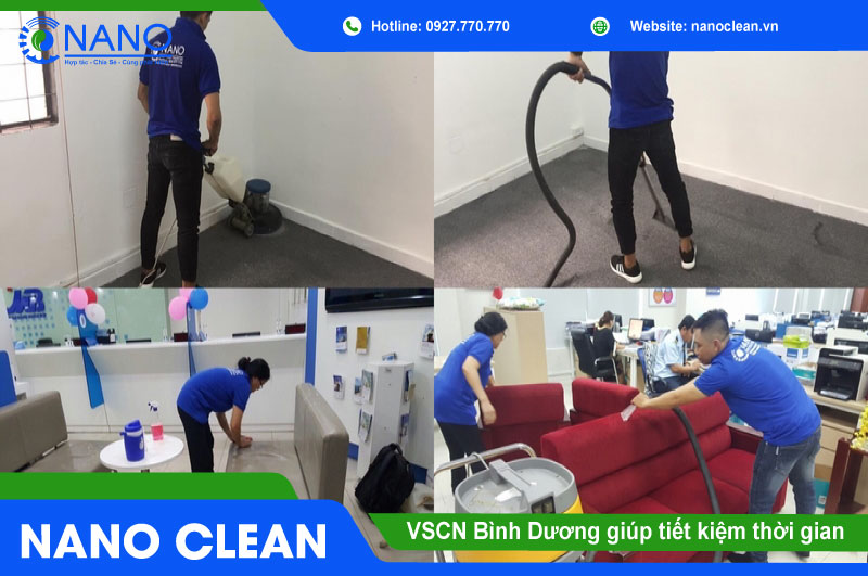 Vệ sinh công nghiệp Bình Dương giúp tiết kiệm thời gian