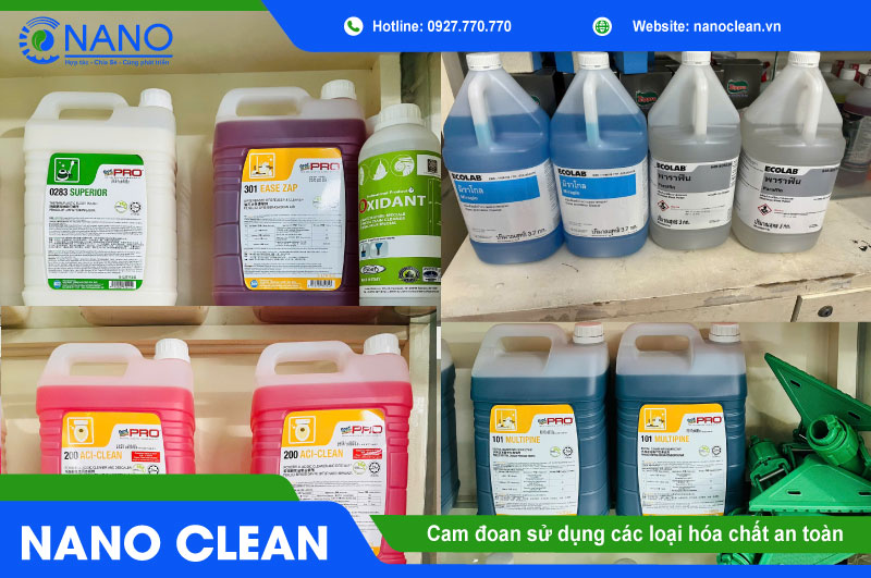 Cam đoan sử dụng các loại hóa chất an toàn