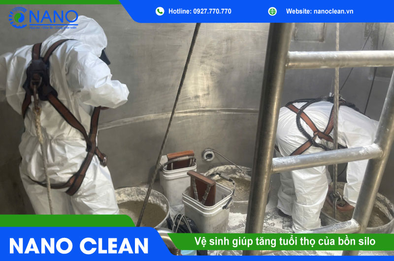 Vệ sinh giúp tăng tuổi thọ của bồn silo Vệ sinh giúp tăng tuổi thọ của bồn silo