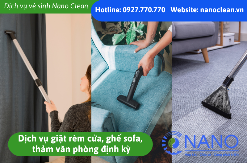 Dịch vụ giặt rèm cửa, ghế sofa, thảm văn phòng định kỳ