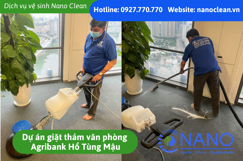 Dự án giặt thảm văn phòng Agribank Hồ Tùng Mậu
