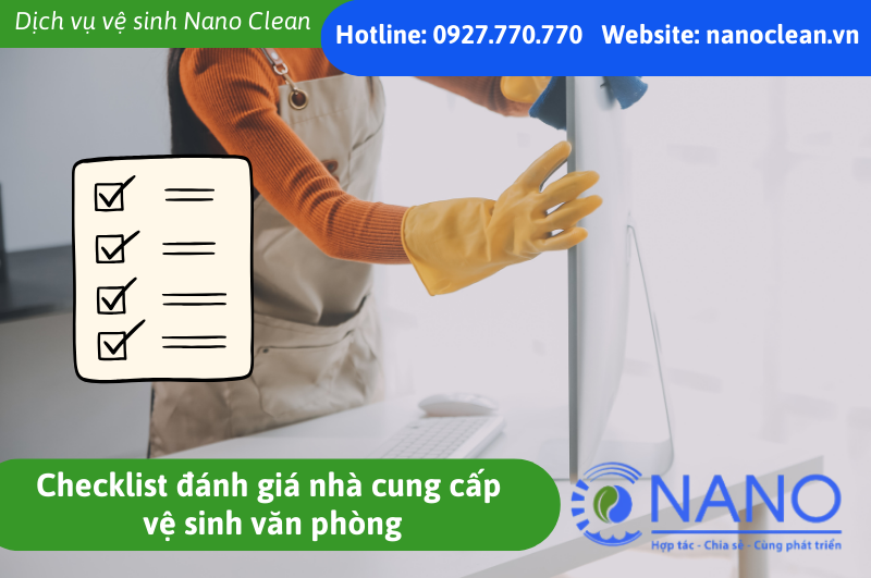 Checklist đánh giá nhà cung cấp vệ sinh văn phòng