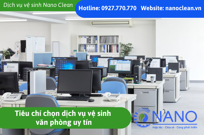 Tiêu chí chọn dịch vụ vệ sinh văn phòng uy tín