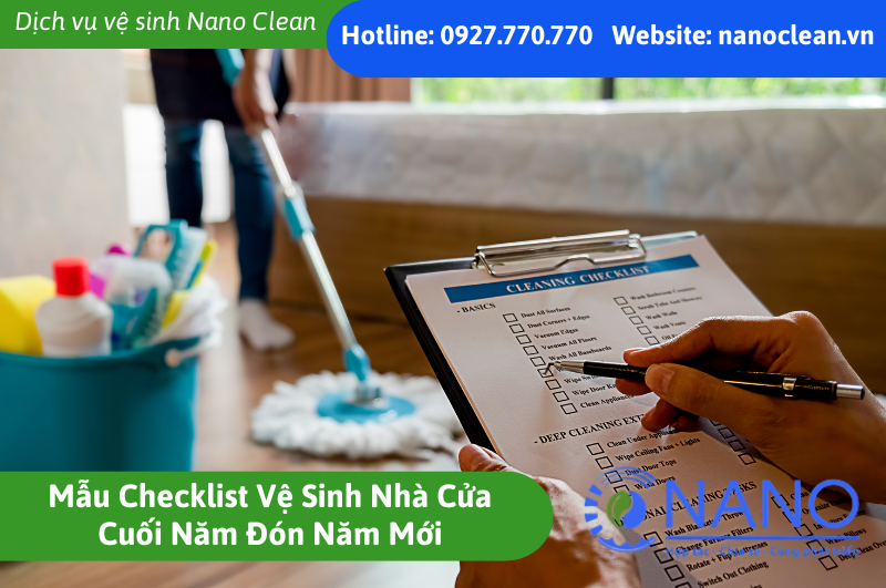 Mẫu Checklist Vệ Sinh Nhà Cửa Cuối Năm Đón Năm Mới