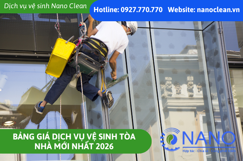 Bảng giá dịch vụ vệ sinh tòa nhà theo hạng mục