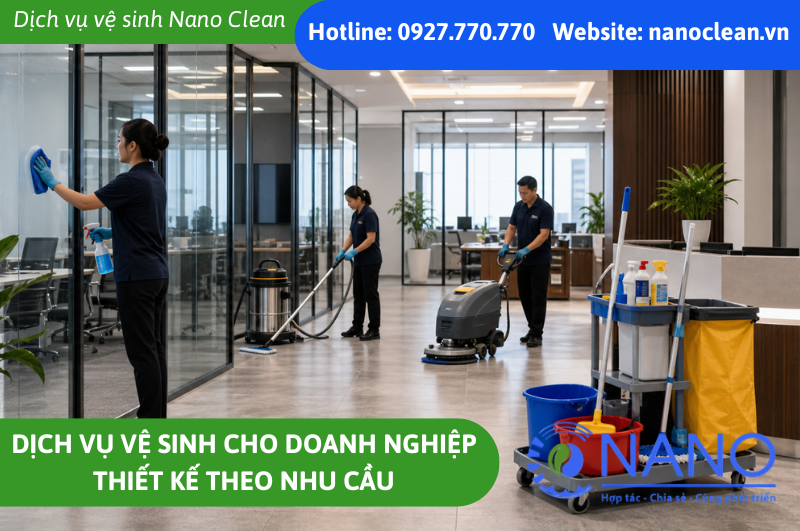 Dịch vụ vệ sinh cho doanh nghiệp thiết kế theo nhu cầu