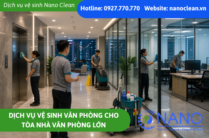 Dịch vụ vệ sinh văn phòng cho tòa nhà văn phòng lớn
