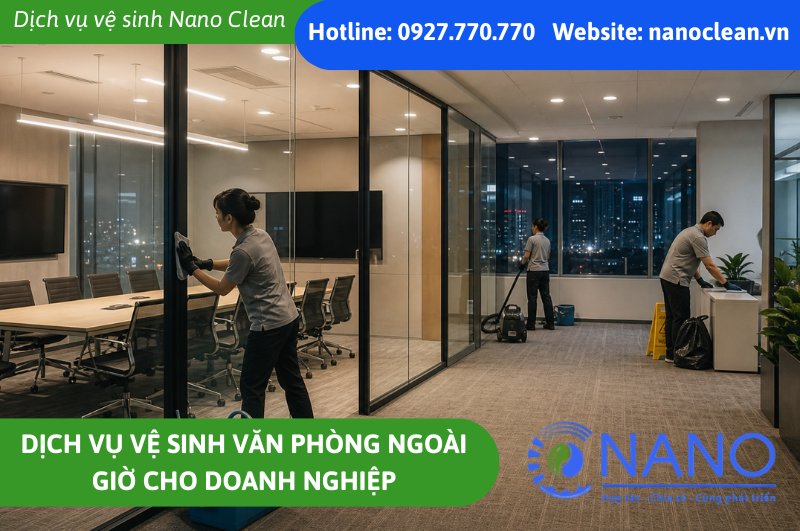 Dịch vụ vệ sinh văn phòng ngoài giờ cho doanh nghiệp