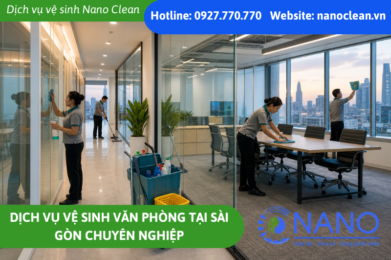 Dịch vụ vệ sinh văn phòng tại Sài Gòn chuyên nghiệp