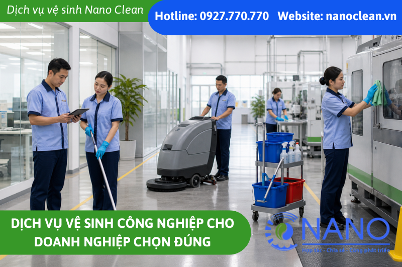 Dịch vụ vệ sinh công nghiệp cho doanh nghiệp chọn đúng