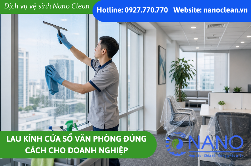 Lau kính cửa sổ văn phòng đúng cách cho doanh nghiệp