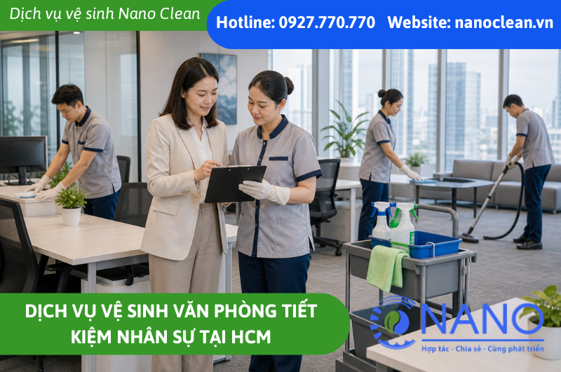 Dịch vụ vệ sinh văn phòng tiết kiệm nhân sự tại HCM