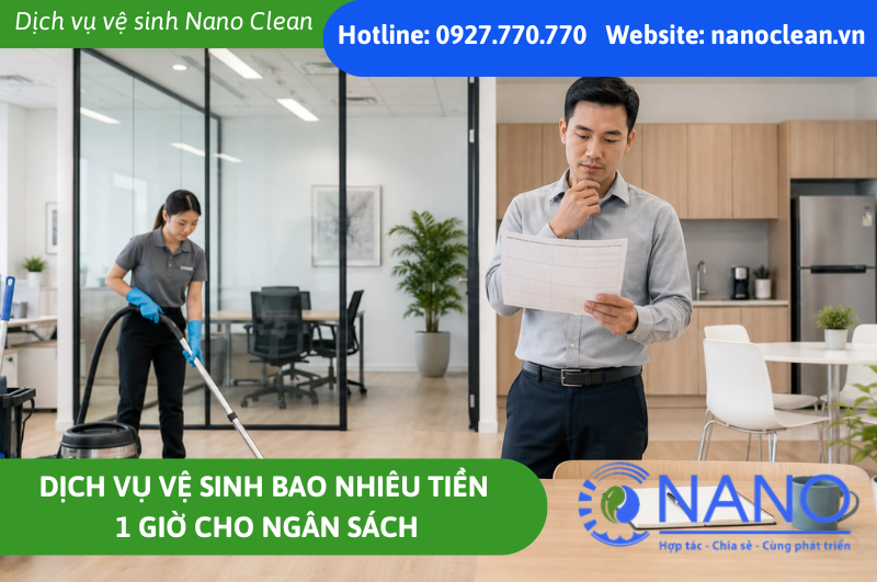 Dịch vụ vệ sinh bao nhiêu tiền 1 giờ cho ngân sách
