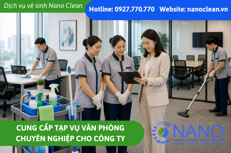 Cung cấp tạp vụ văn phòng chuyên nghiệp cho công ty