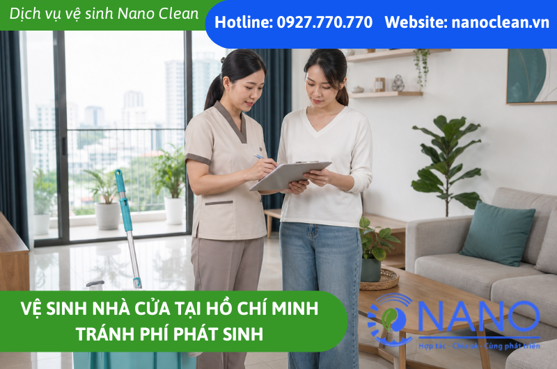 Vệ sinh nhà cửa tại Hồ Chí Minh tránh phí phát sinh