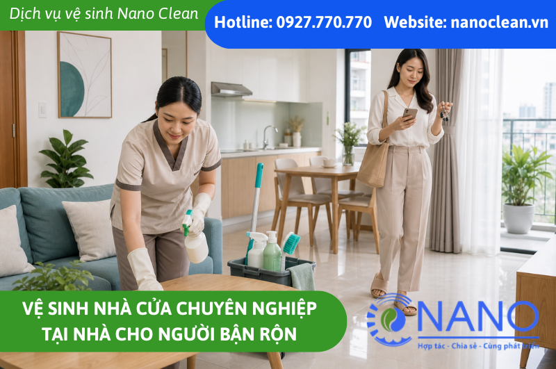 Vệ sinh nhà cửa chuyên nghiệp tại nhà cho người bận rộn