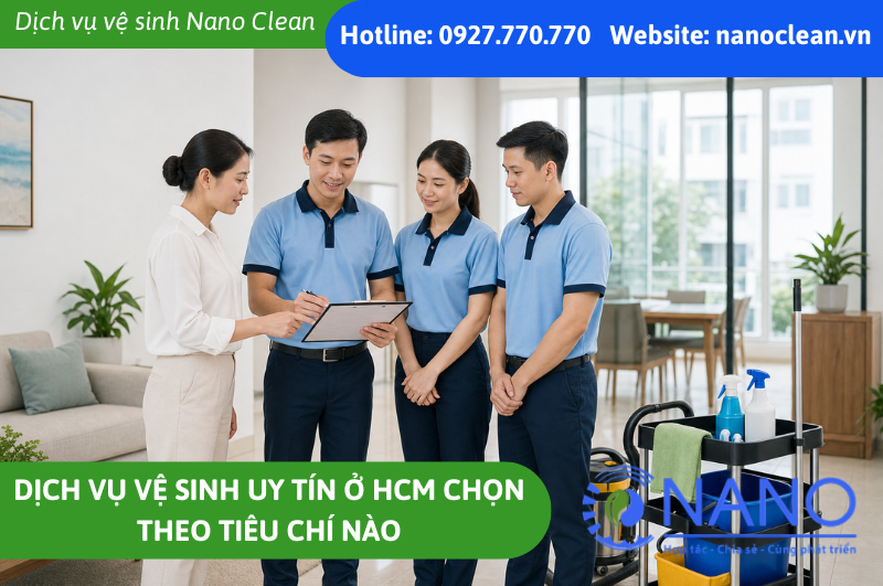 Dịch vụ vệ sinh uy tín ở HCM chọn theo tiêu chí nào