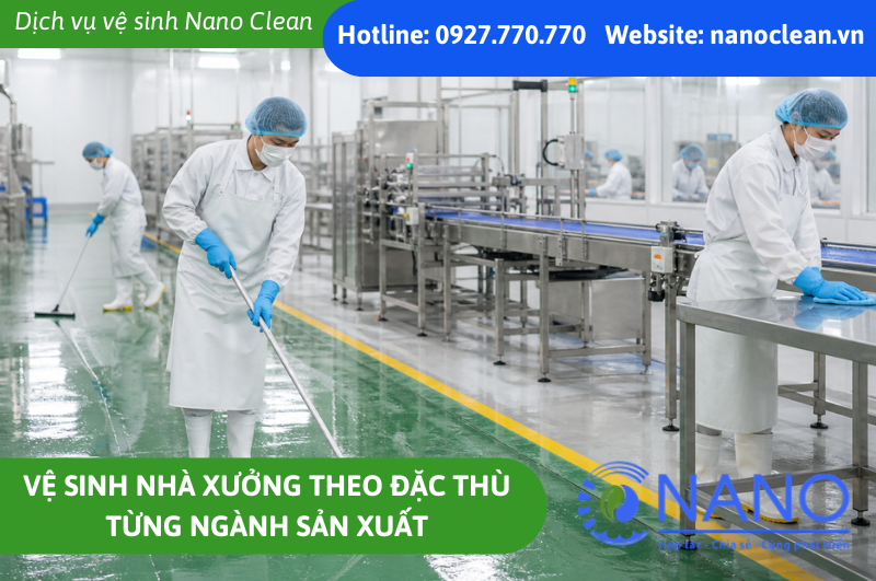 Vệ sinh nhà xưởng theo đặc thù từng ngành sản xuất