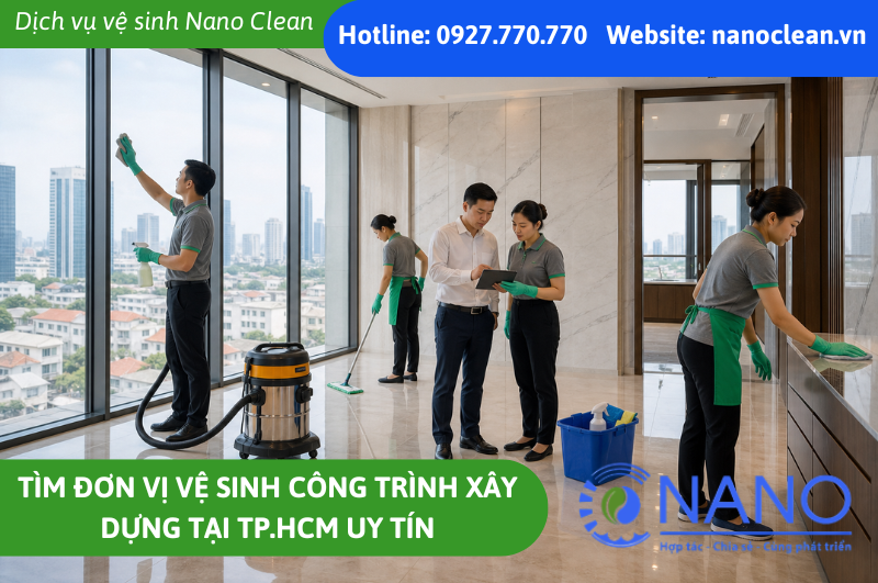 Tìm đơn vị vệ sinh công trình xây dựng tại TP.HCM uy tín