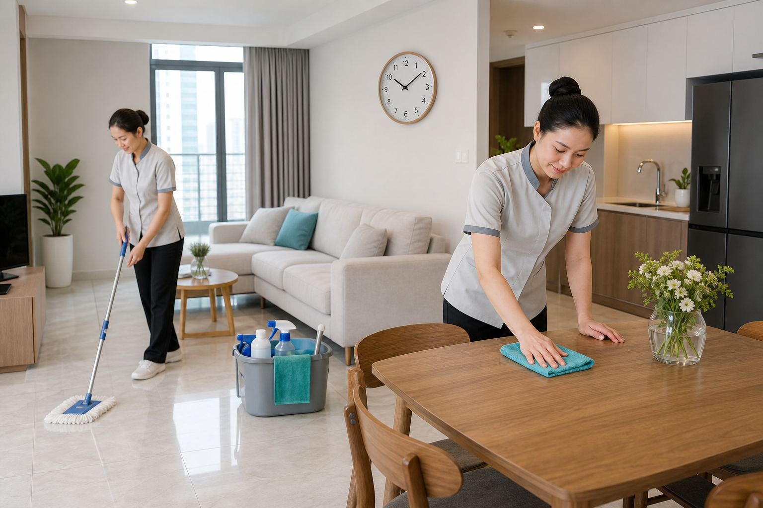Có nên thuê vệ sinh nhà cửa theo giờ không cho gia đình