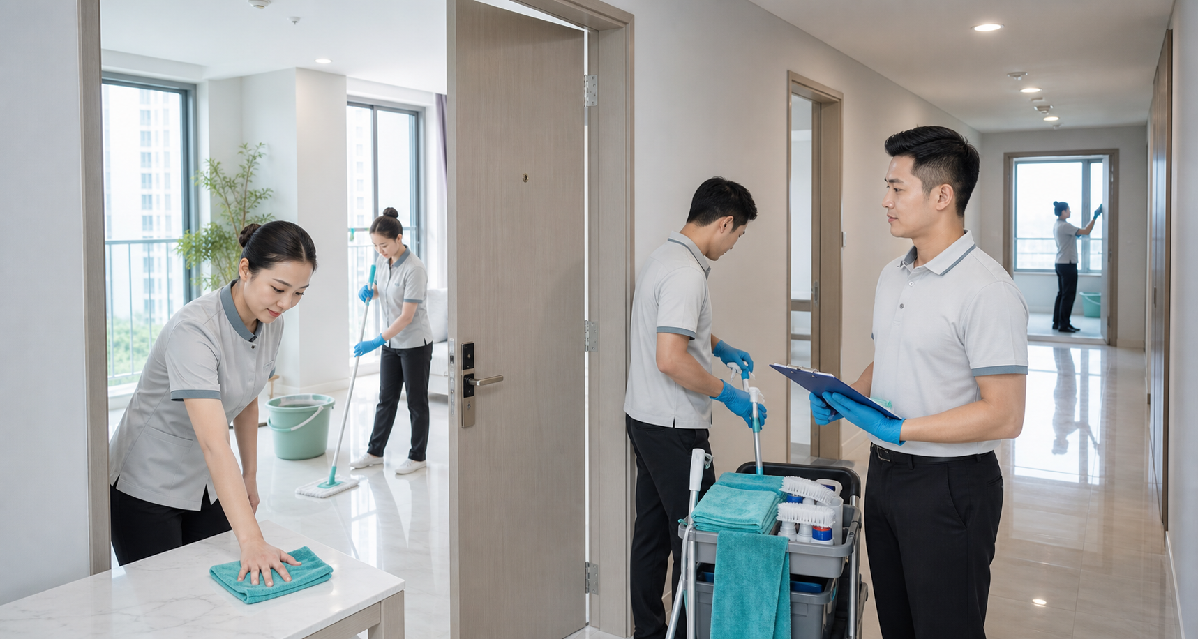 dịch vụ vệ sinh cho dự án chung cư