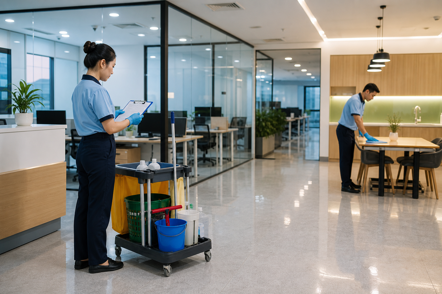 dịch vụ vệ sinh định kỳ theo tháng