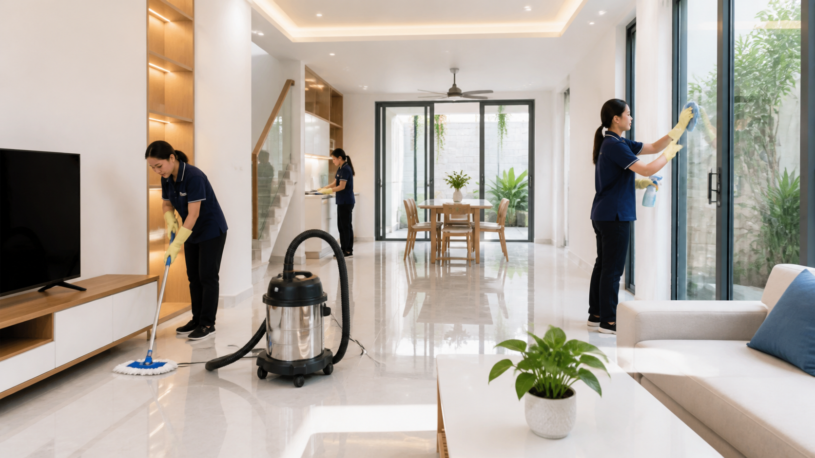 dịch vụ vệ sinh nhà mới xây