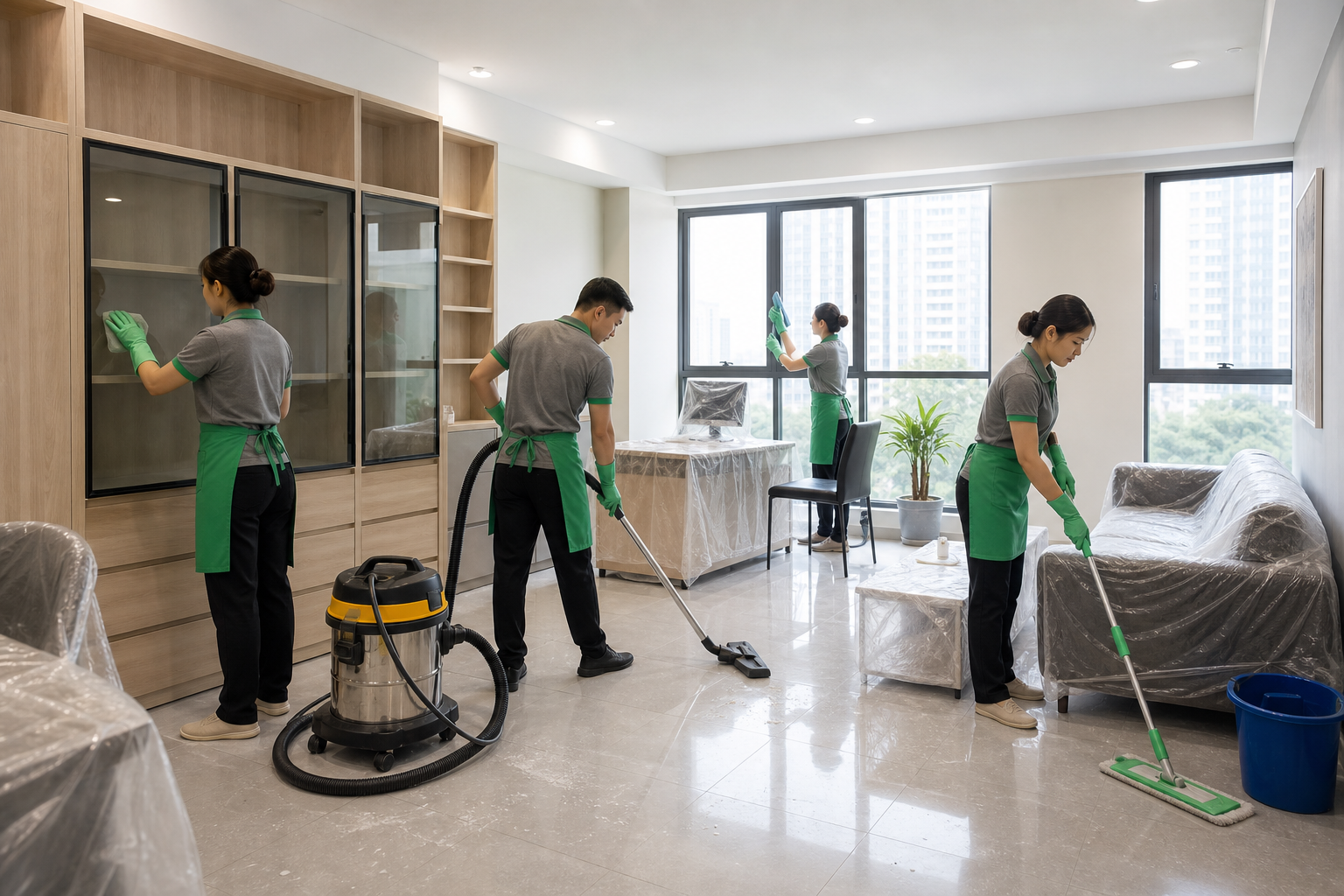 dịch vụ vệ sinh sau sửa chữa