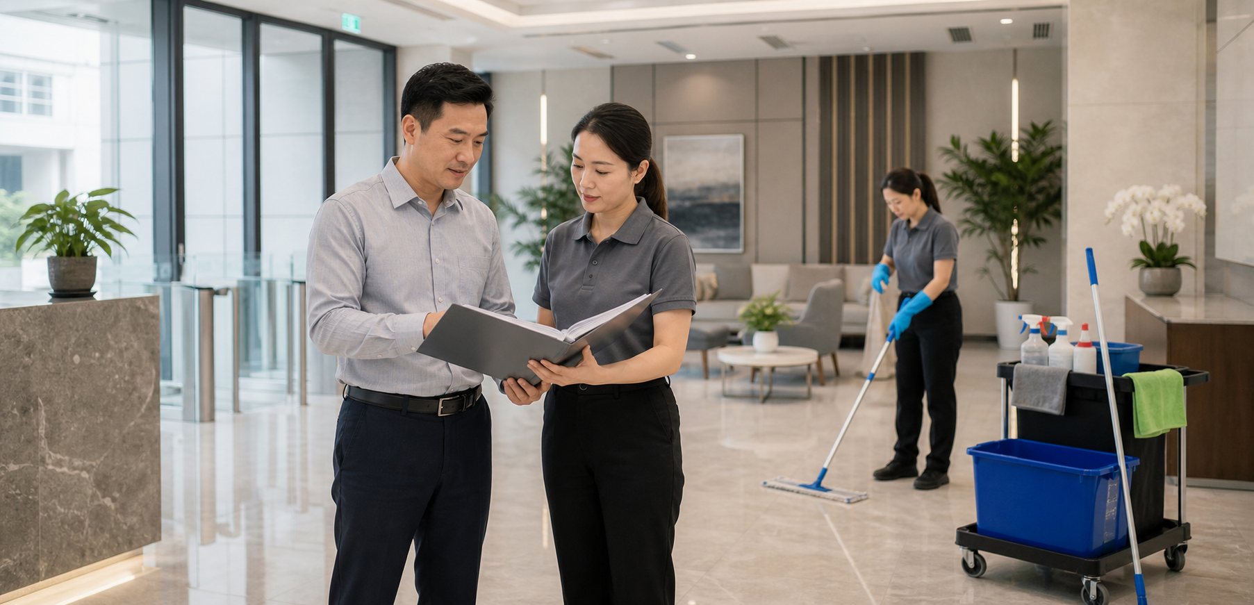 dịch vụ vệ sinh theo hợp đồng dài hạn