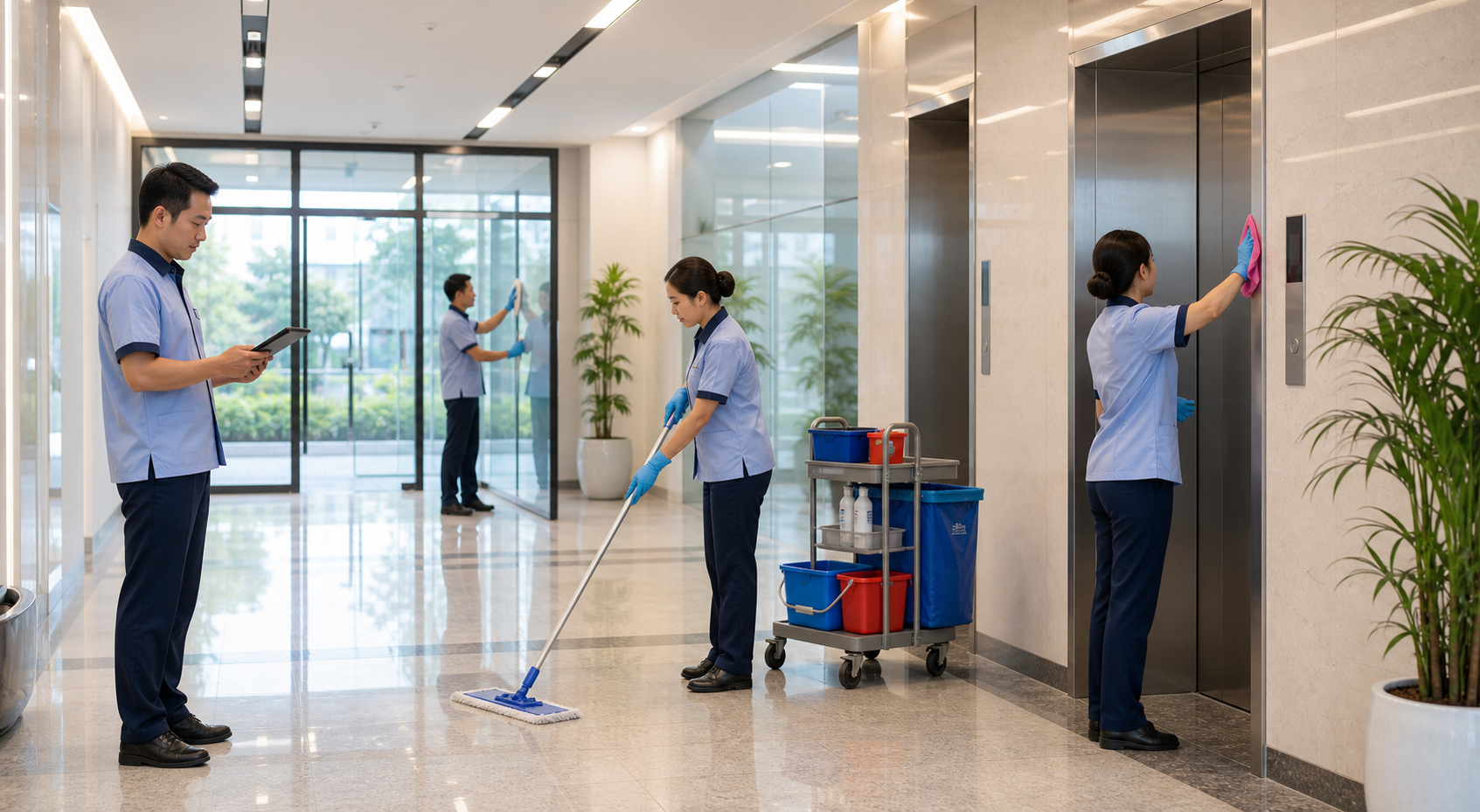 dịch vụ vệ sinh tòa nhà