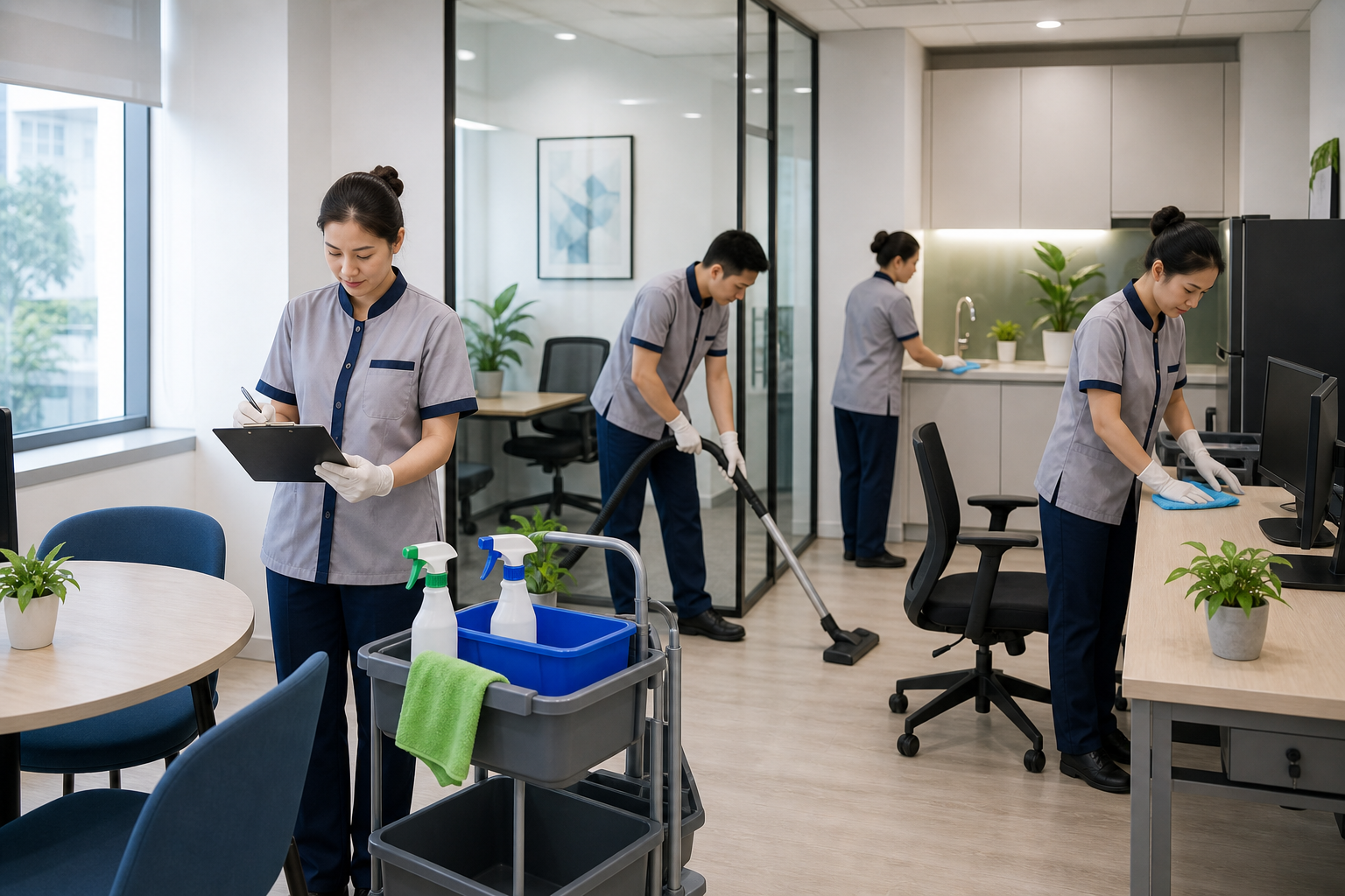 Dịch vụ vệ sinh văn phòng chuyên biệt cho không gian họp và khu lãnh đạo