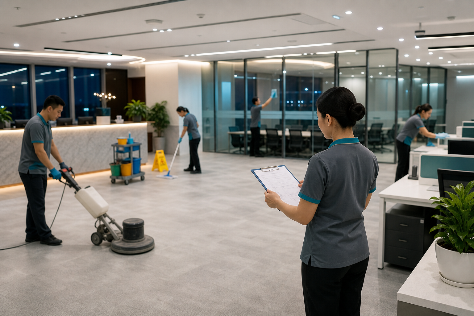 Vệ sinh văn phòng định kỳ cho doanh nghiệp