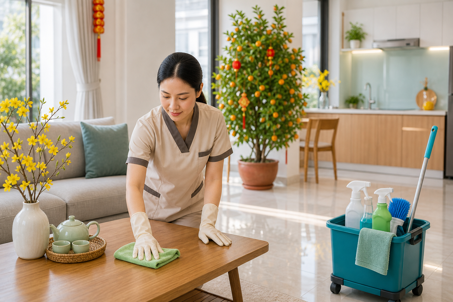 dọn nhà đón tết