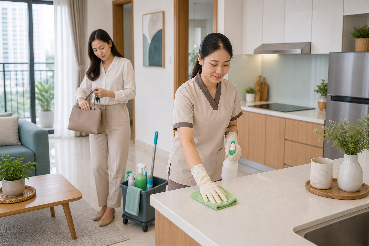 lau chùi nhà cửa