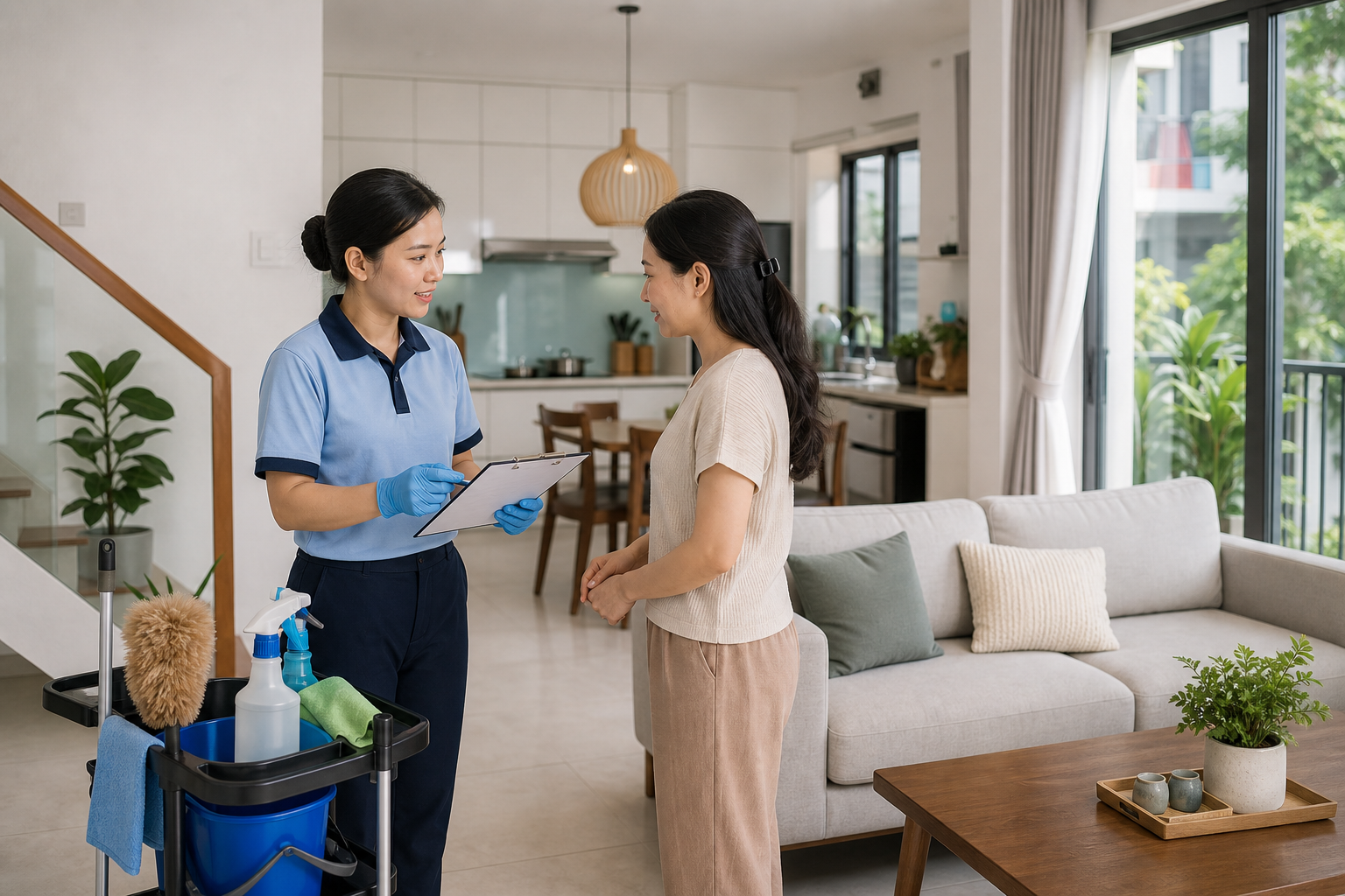 Người dọn dẹp vệ sinh nhà uy tín làm sạch an toàn tại nhà