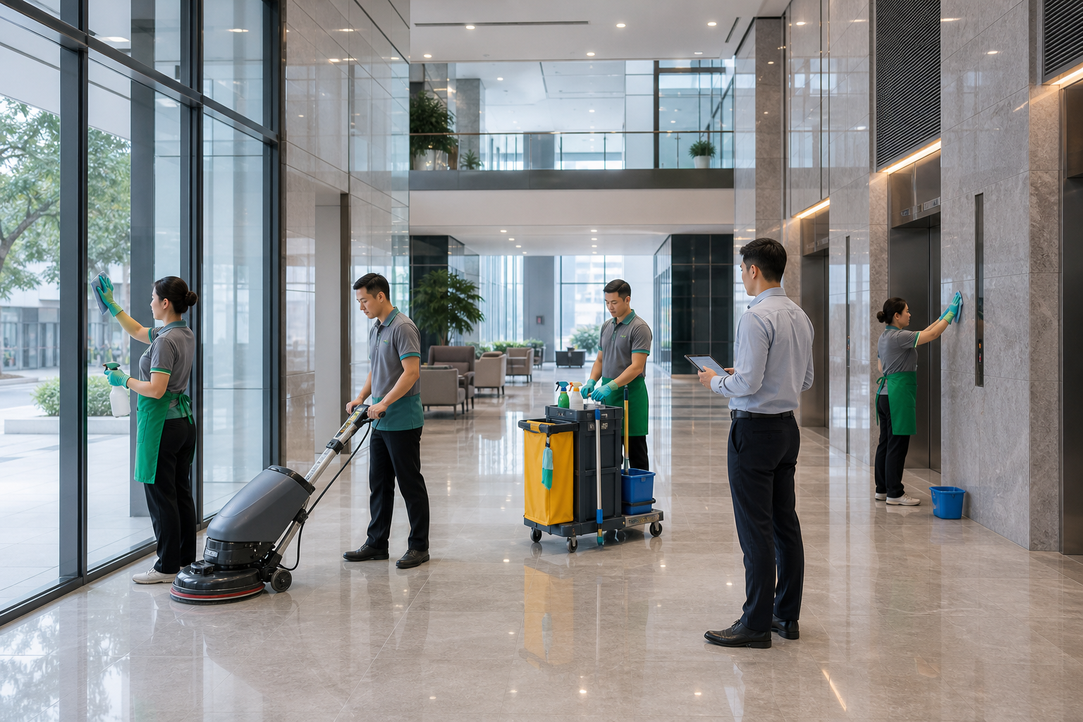 vệ sinh công nghiệp tòa nhà