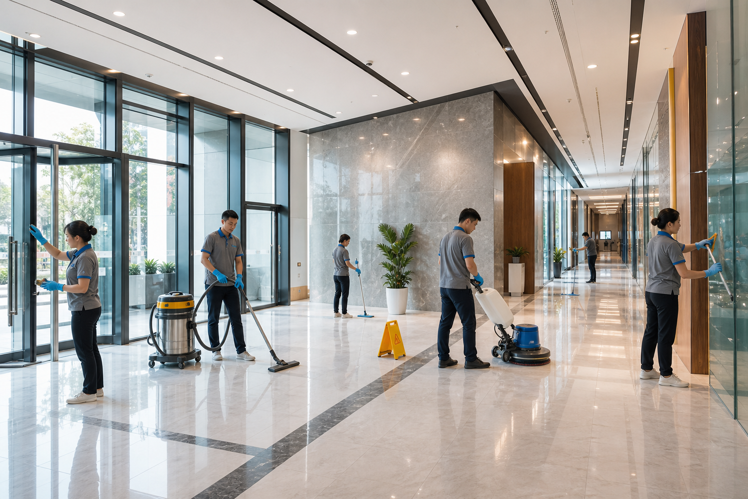 vệ sinh công trình sau thi công