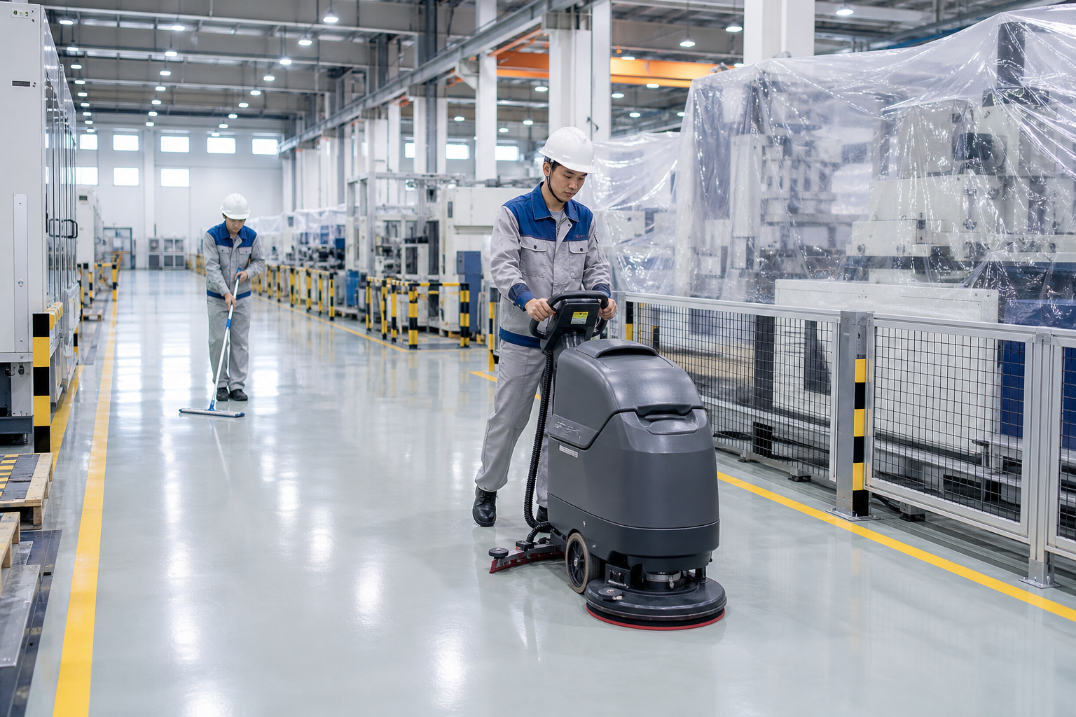 vệ sinh sàn epoxy nhà xưởng