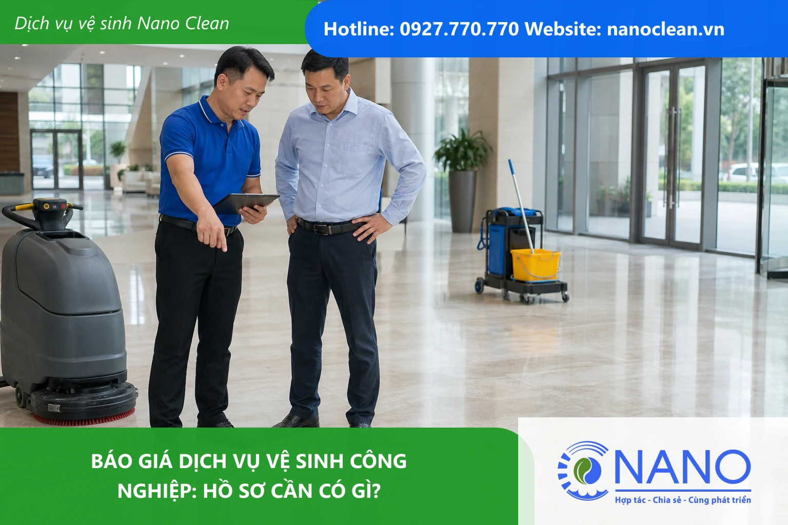 Ảnh đại diện cho bài Báo giá dịch vụ vệ sinh công nghiệp: Hồ sơ cần có gì?