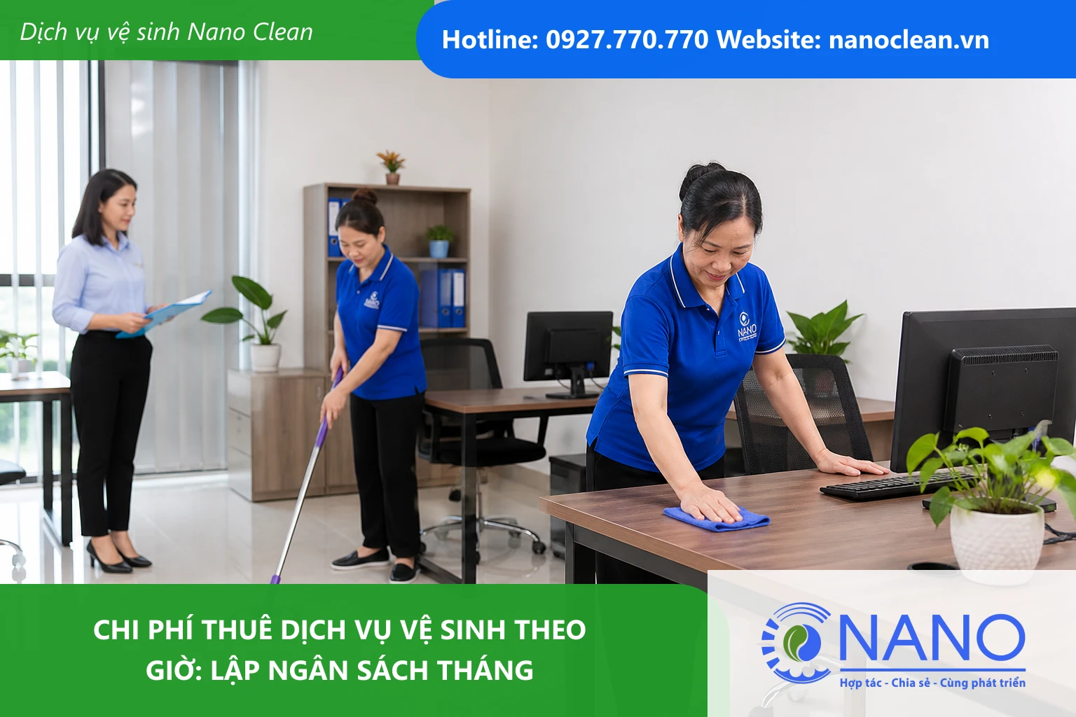 Ảnh đại diện cho bài Chi phí thuê dịch vụ vệ sinh theo giờ: lập ngân sách tháng