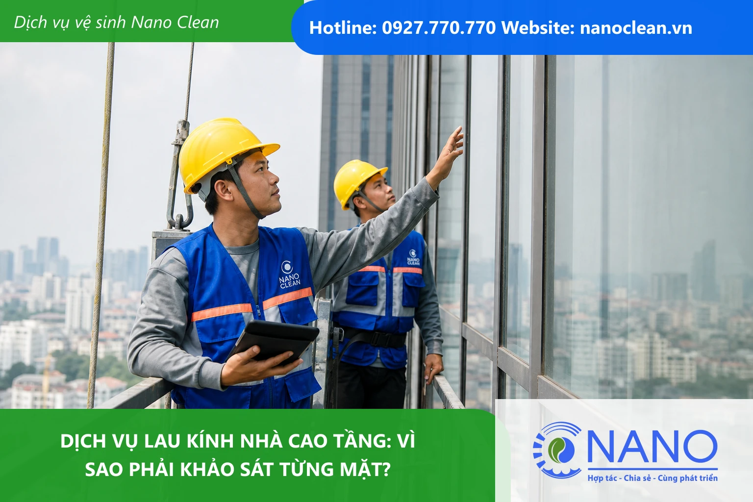 Ảnh đại diện cho bài Dịch vụ lau kính nhà cao tầng: Vì sao phải khảo sát từng mặt?