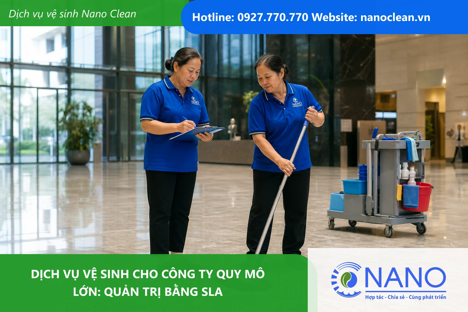 Ảnh đại diện cho bài Dịch vụ vệ sinh cho công ty quy mô lớn: quản trị bằng SLA