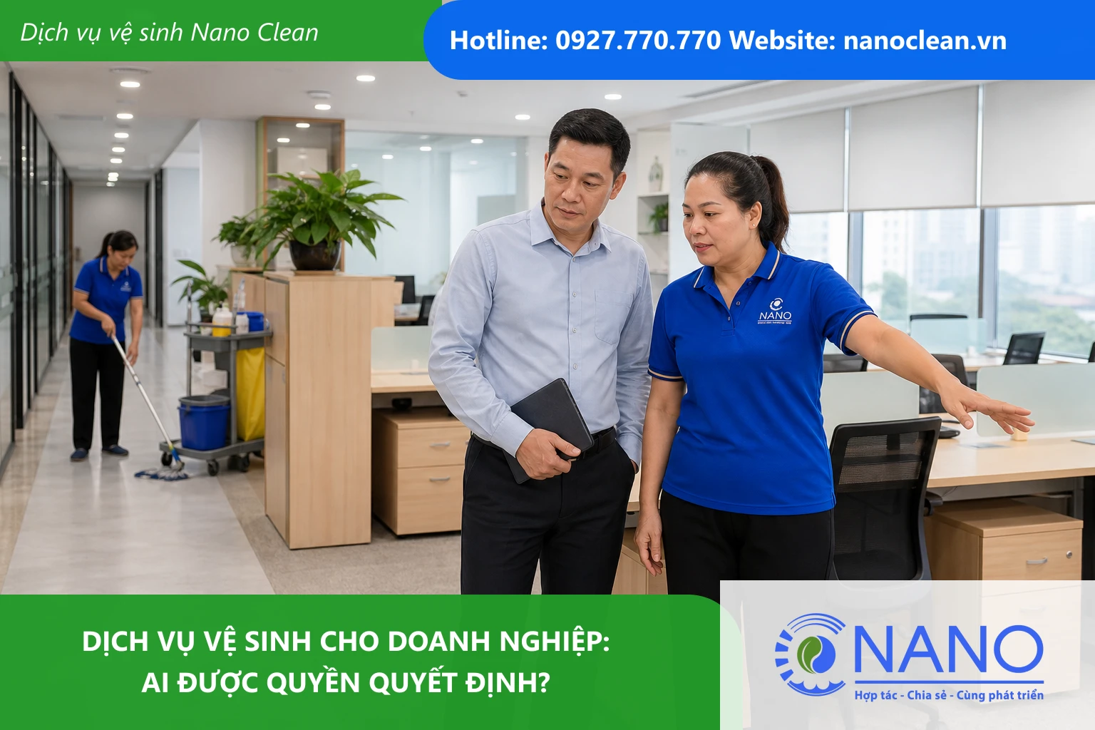 Ảnh đại diện cho bài Dịch vụ vệ sinh cho doanh nghiệp: Ai được quyền quyết định?