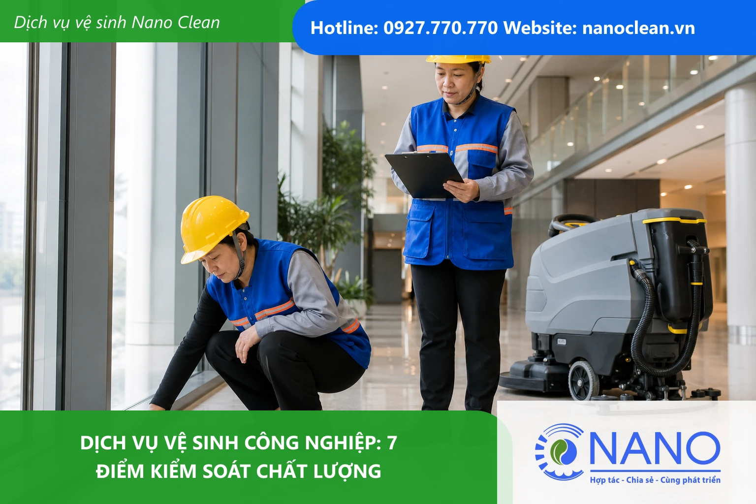 Ảnh đại diện cho bài Dịch vụ vệ sinh công nghiệp: 7 điểm kiểm soát chất lượng